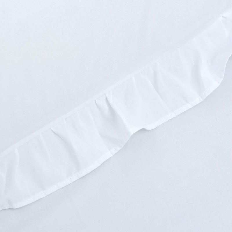 MoonxHome Ruffled Pillow Shams, Pack of 2 Edge Ruffled Pillow Cases 100% Brushed Microfiber Standard Size Bedding Pillow Covers with Envelope Closure (20x26 inches, White) - Image 5
